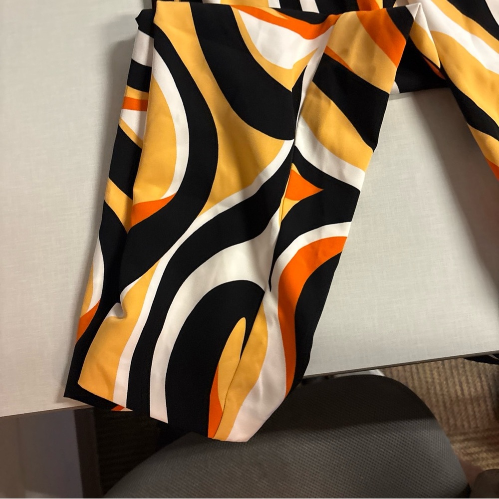 Ashley Stewart Women's Size 20 Boho Wide Leg Pull On Pants Multi Swirl Print NWT - Picture 2 of 8